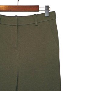 Theory Dark Green Treeca Oxford Knit Cropped Pants - Size 0